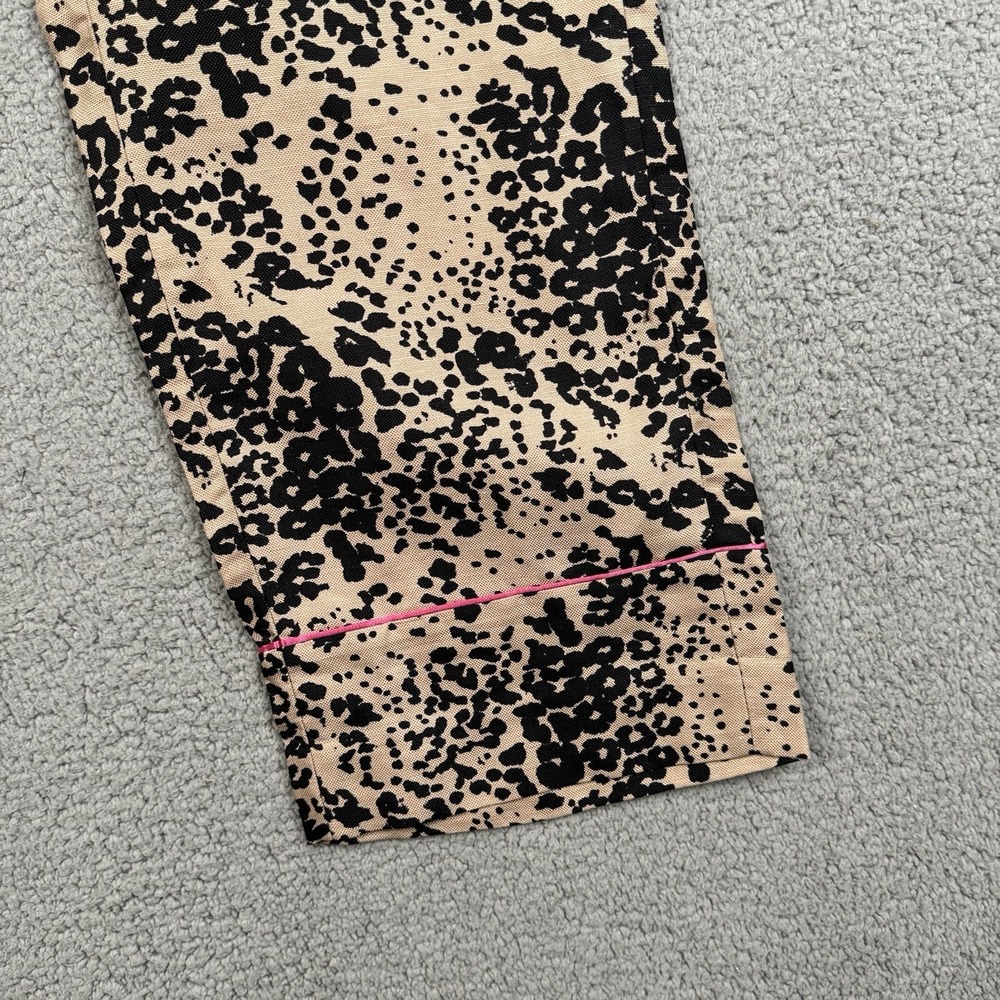 J. Crew Pants Womens 6 Leopard Print High Rise Peyton Linen Blend Wide Leg NWT - Picture 4 of 16